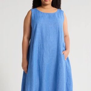 Eileen Fisher Linen Shift Dress 2X